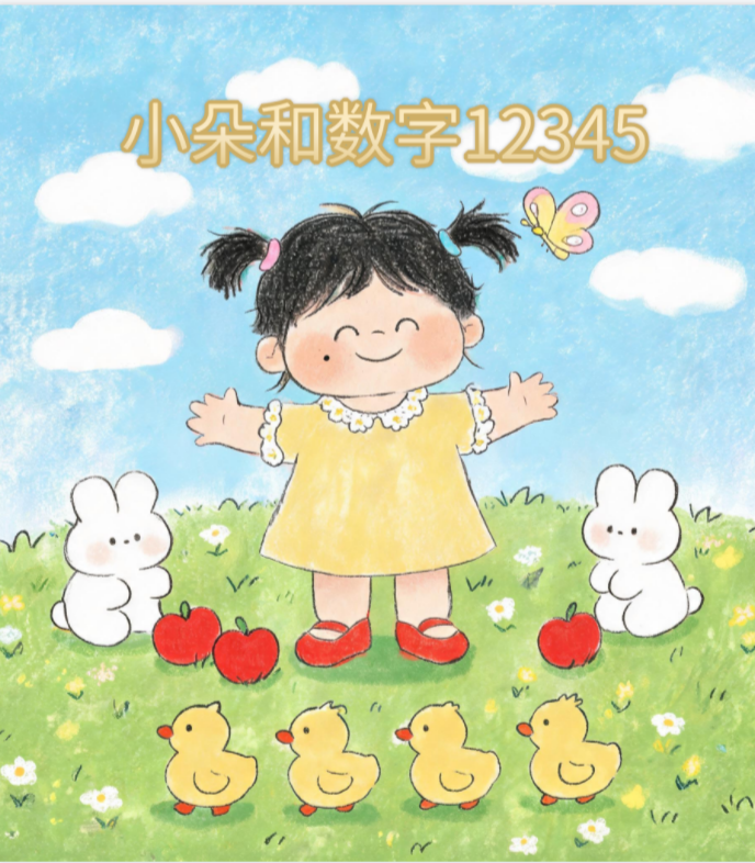 小朵和数字 - AI绘本制作案例展示